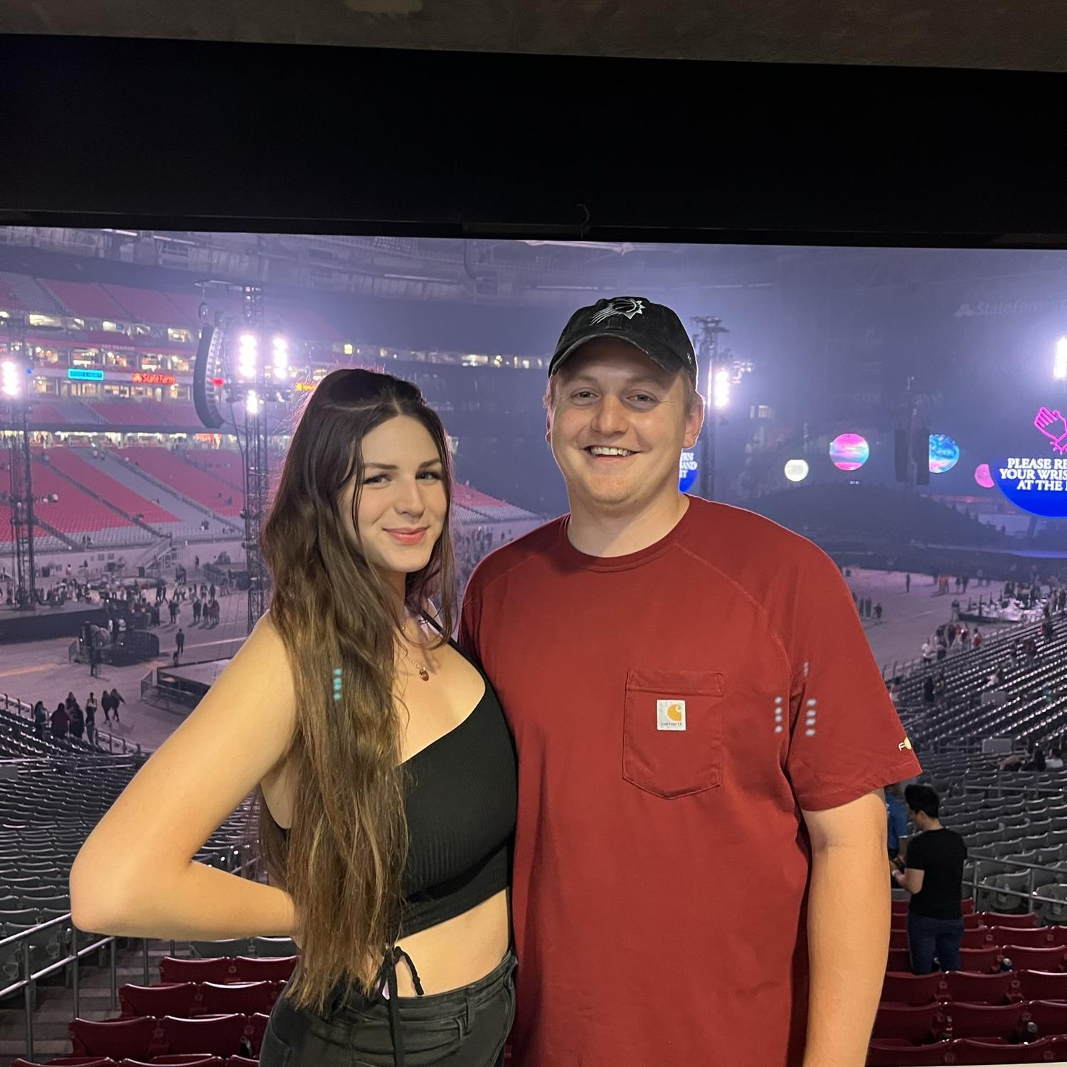 Coldplay concert with Allison's family, 2022