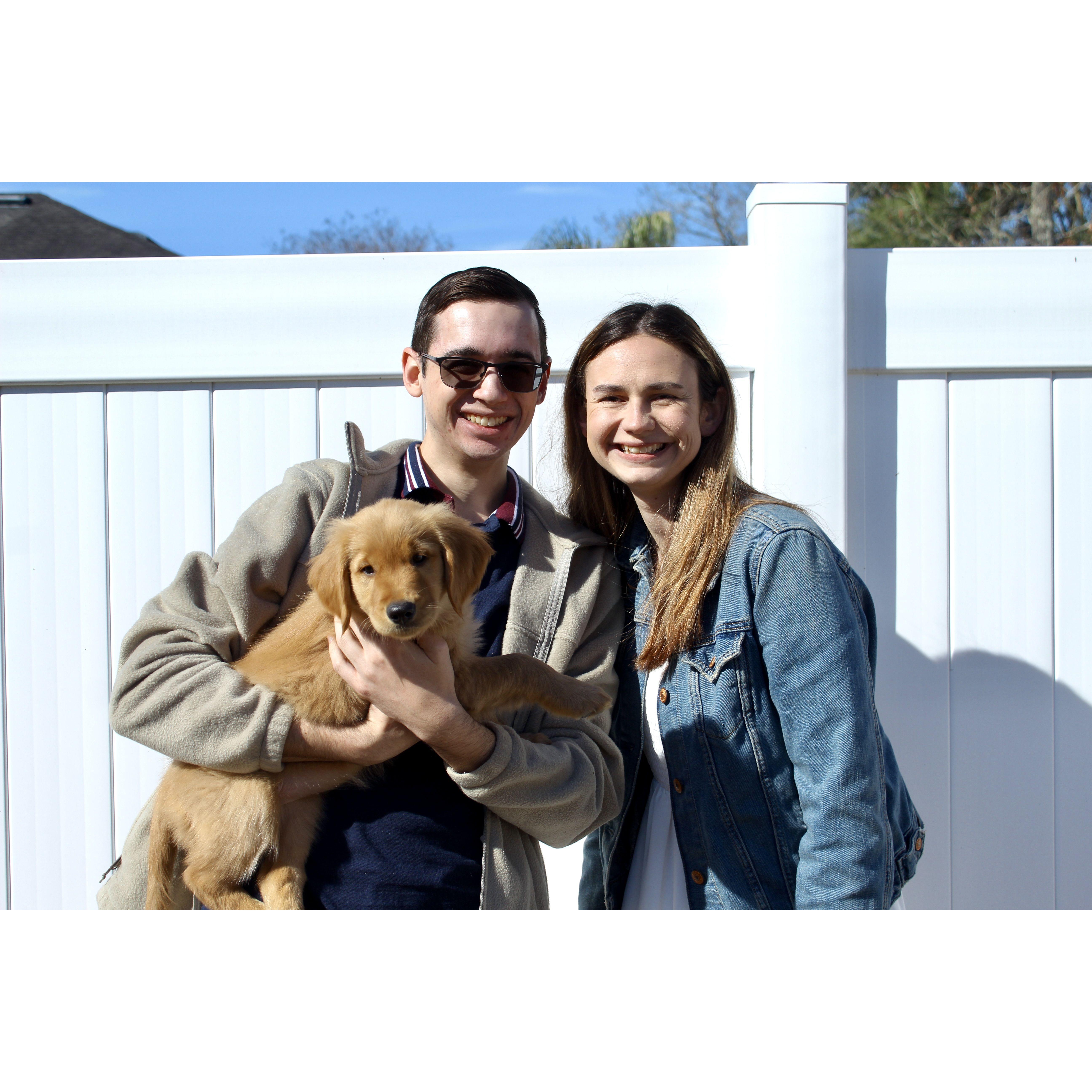 First picture with Phoebe after having her for a week.