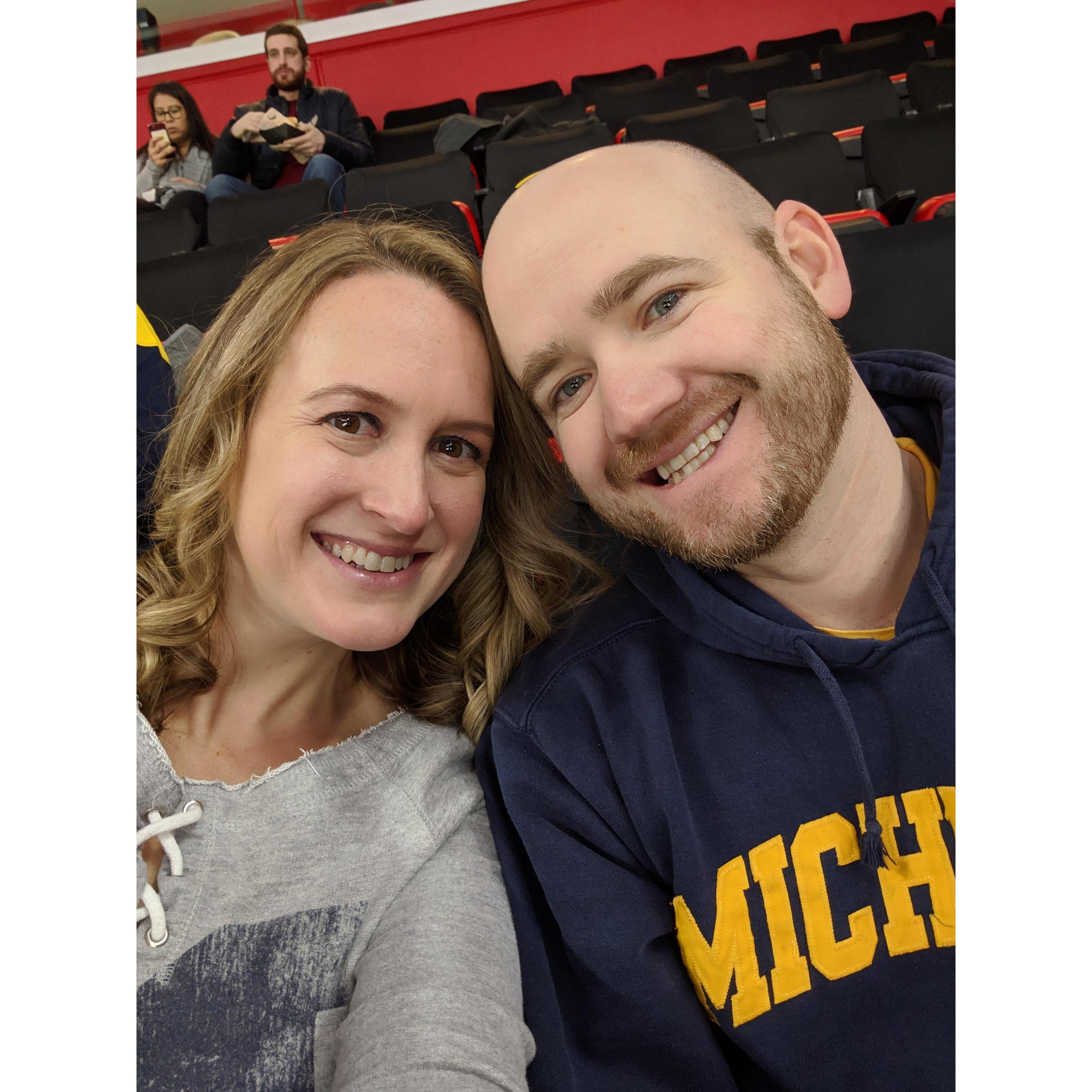 UM hockey at Little Caesar's Arena, November 2018