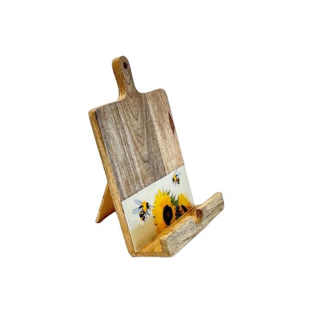 Lexi Home Mango Wood Sunflower Bee Book Holder
