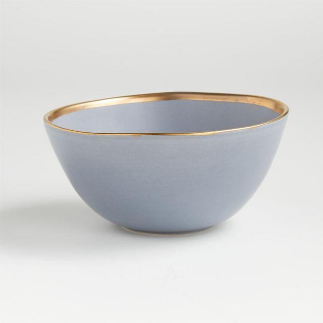 Addison Grey Gold Rim Cereal Bowl