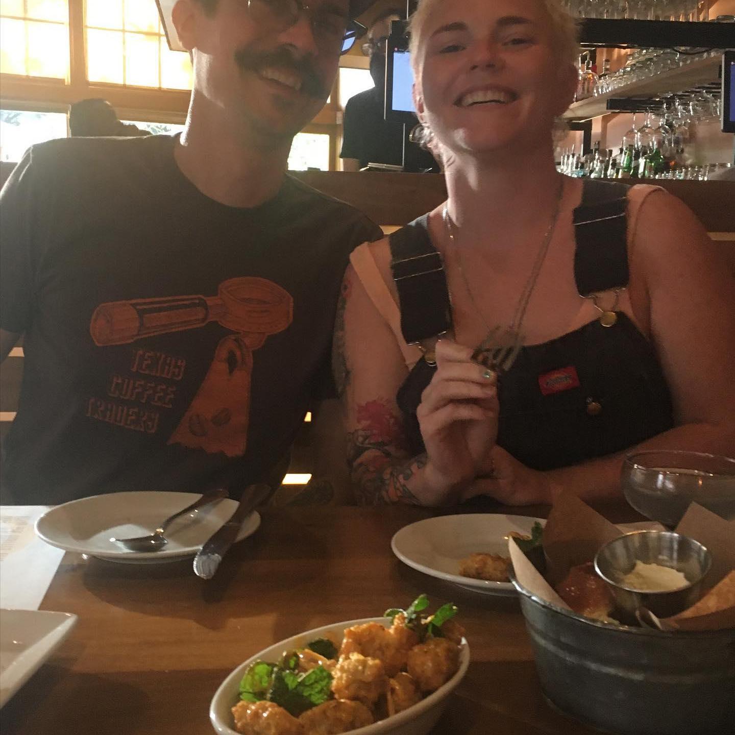 Cochon with my mom after driving my new Rav 4 from Rhody to Louisiana with my mom.