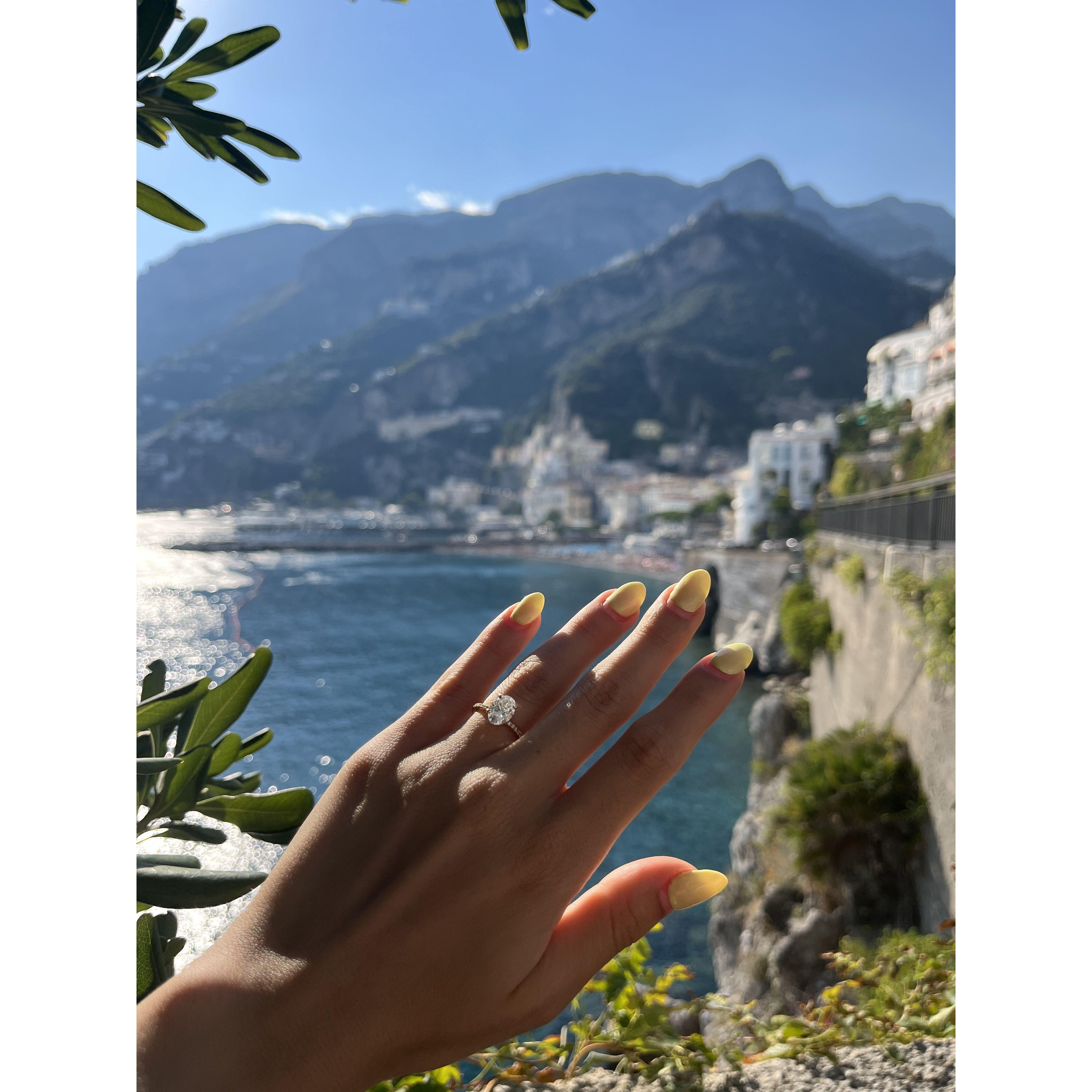 The day after!...September 6, 2023. Having a hard time to believe we had just gotten engaged!