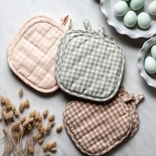 Petite Gingham Pot Holder, Set of 2