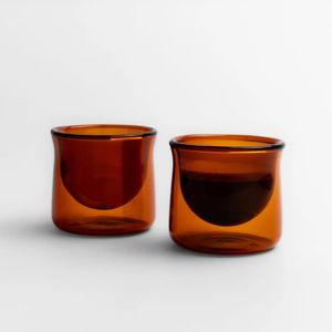 FLUR Espresso Glasses, Amber, 2 sets