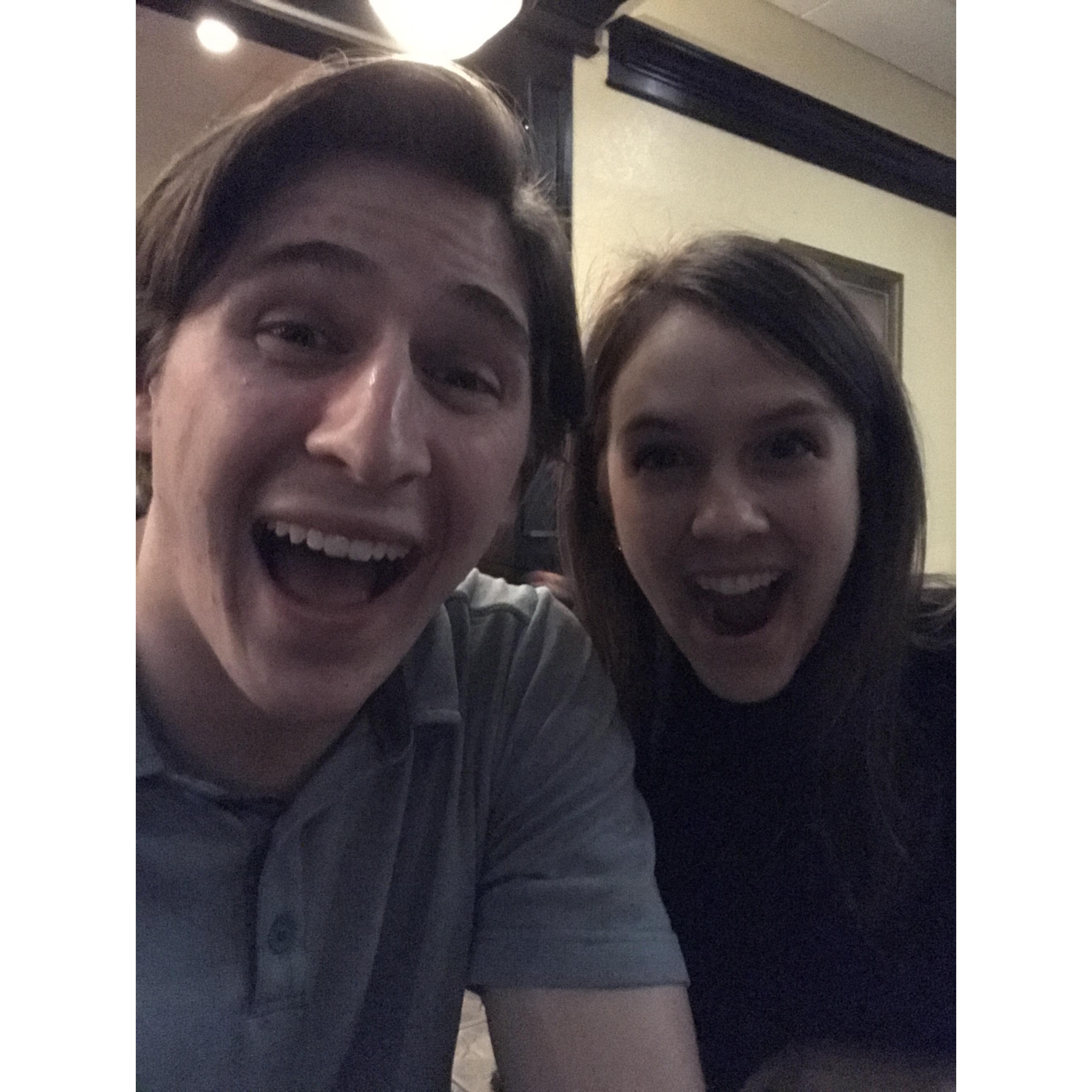 We remained pals through college - JD and I took this selfie (a rarity) days before he went to study abroad. I made sure to look good that night. Feel free to tell JD what you think of his "flow."