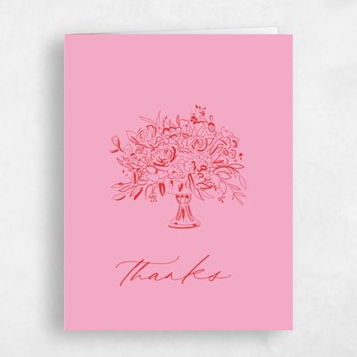 Flamingo, Pink Wedding Thank You - Elodie Portrait