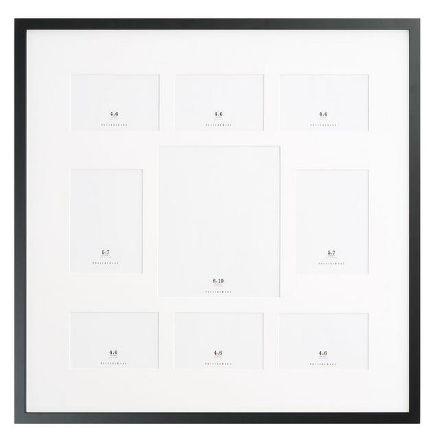 Wood Gallery 9-Opening Mixed Square - Black