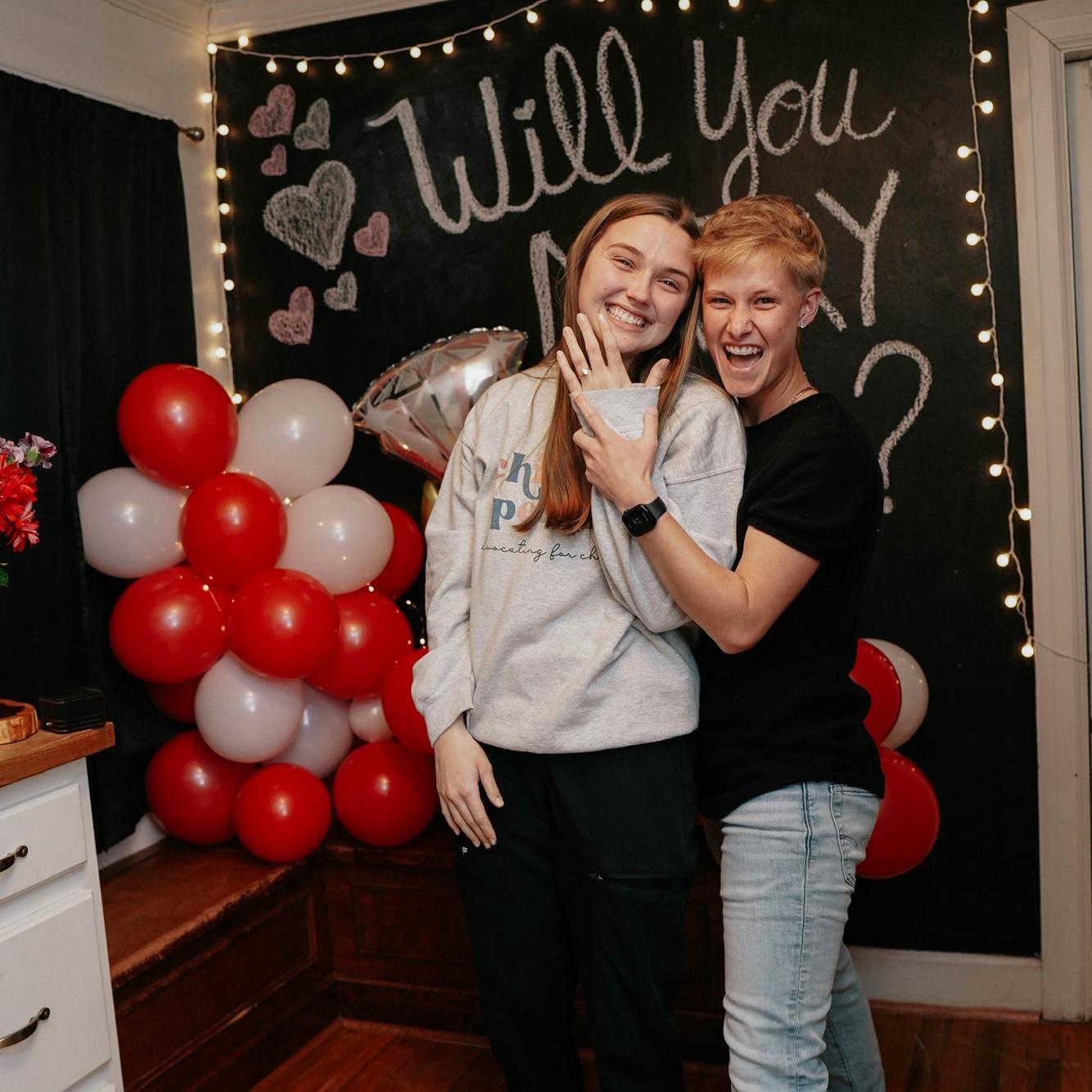The night Kelly proposed! 💍🤍