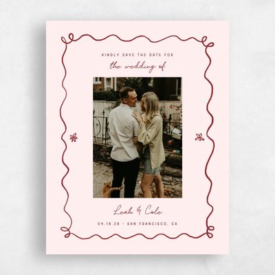 Lightest Blush, Pink Wedding Save the Date - Nesso Photo