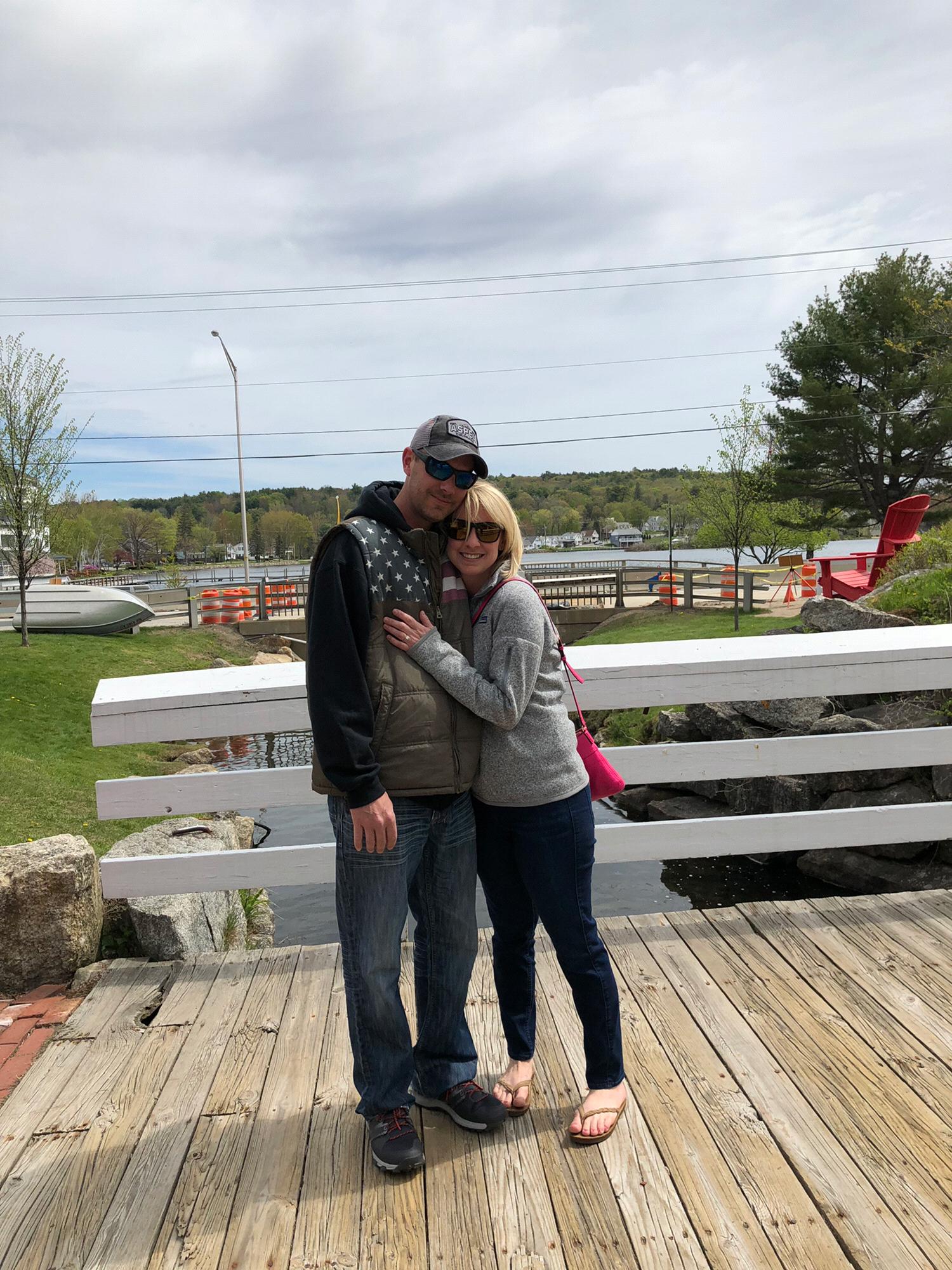At the location where Jeff proposed, the day after