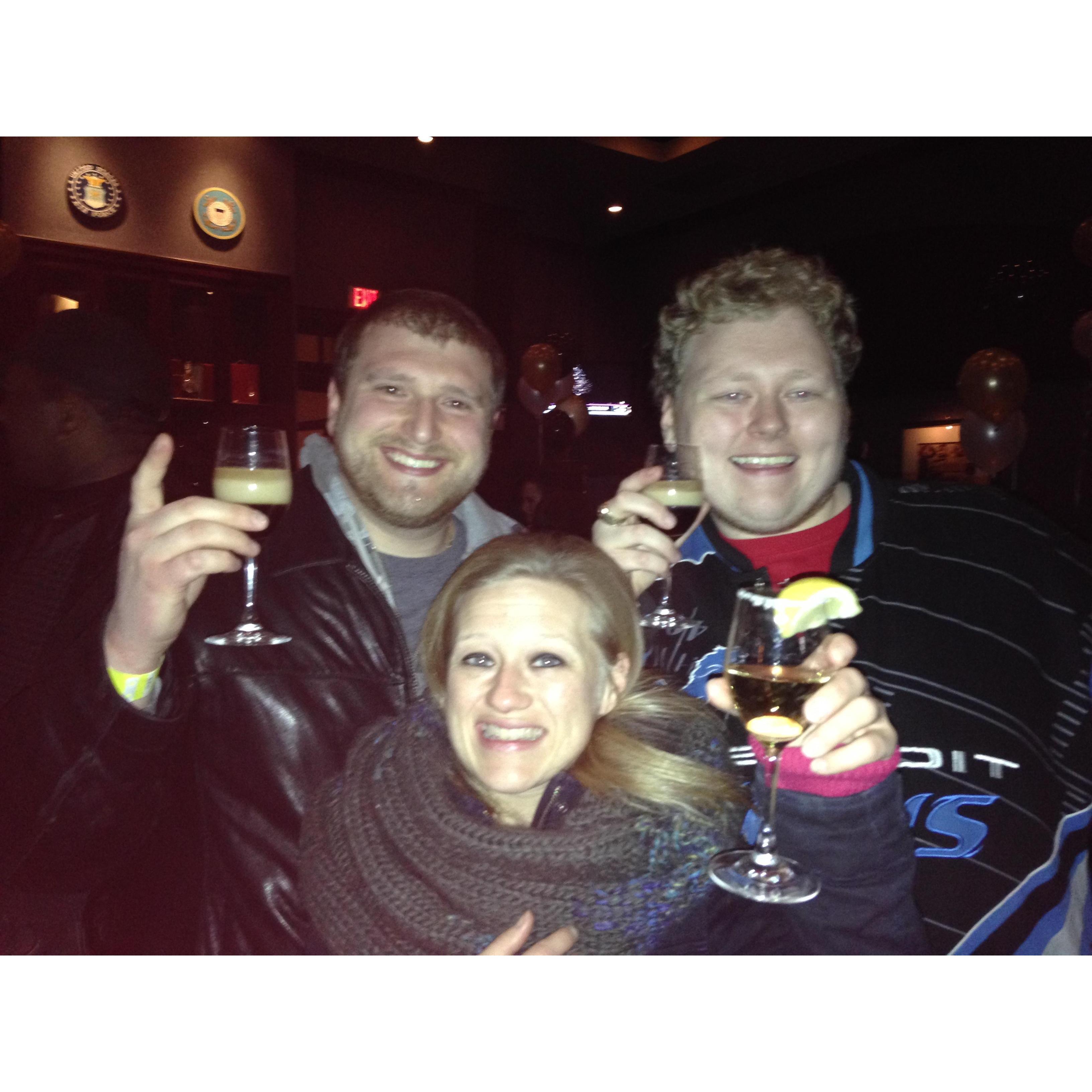 That one New Year that Lauren should NOT have taken that HUGE tequila shot!! Our New Year tradition began here. With Josh (groomsman). We always spend New Year together.