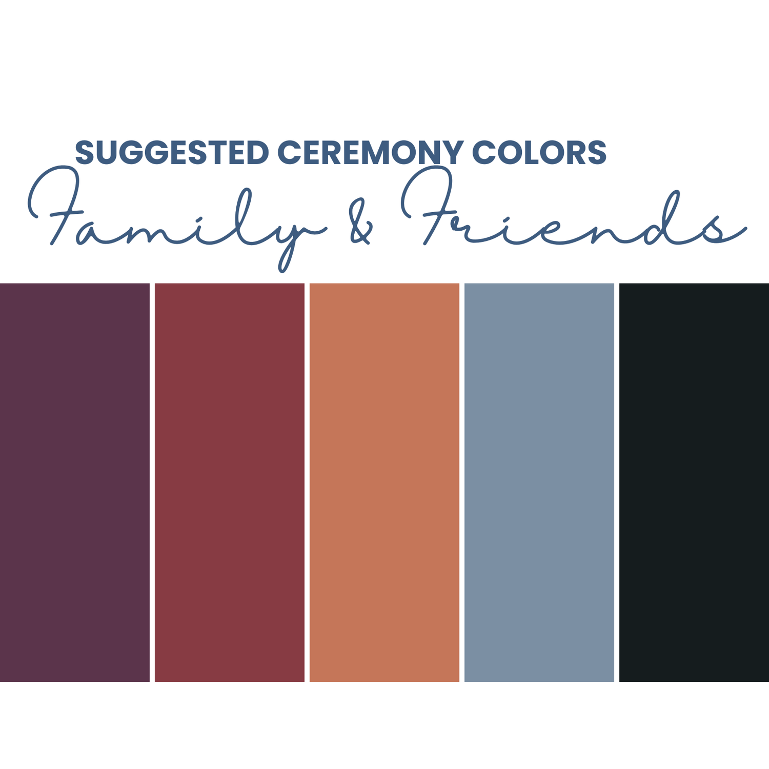 Our family and friends are invited to dress in these shades (or similar) to complement our bridal party for beautiful photos :)