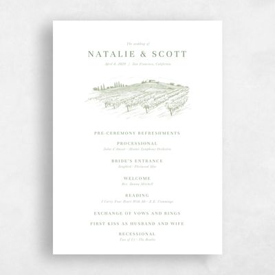 Green Standard Wedding Program - Fico