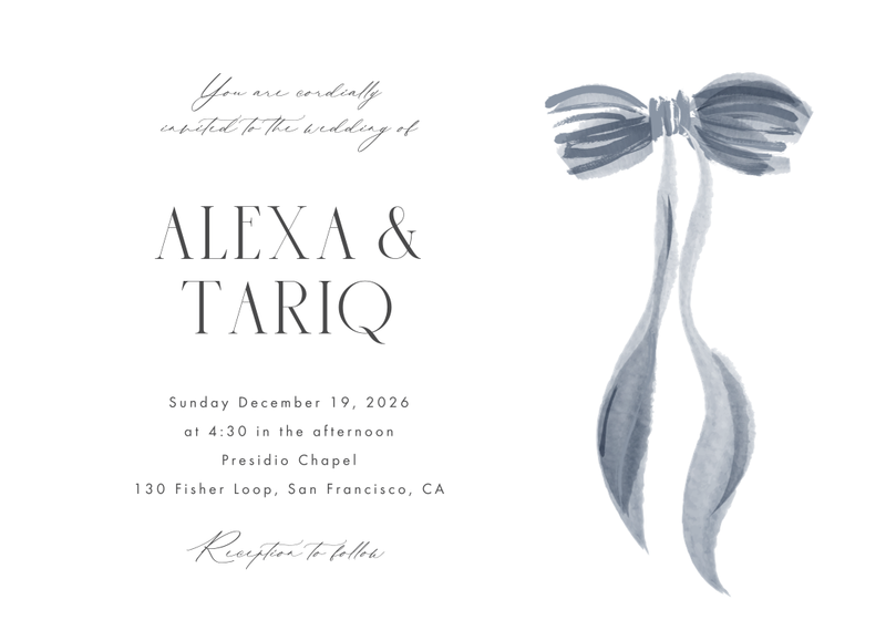 Brienno Landscape | Periwinkle Gray | Zola Wedding Invitations