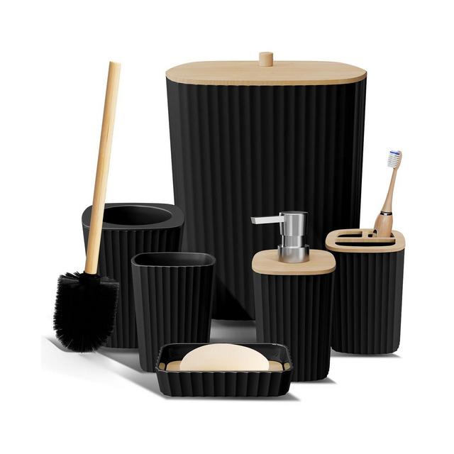 6-Piece Complete Bathroom Decor & Accessory Set