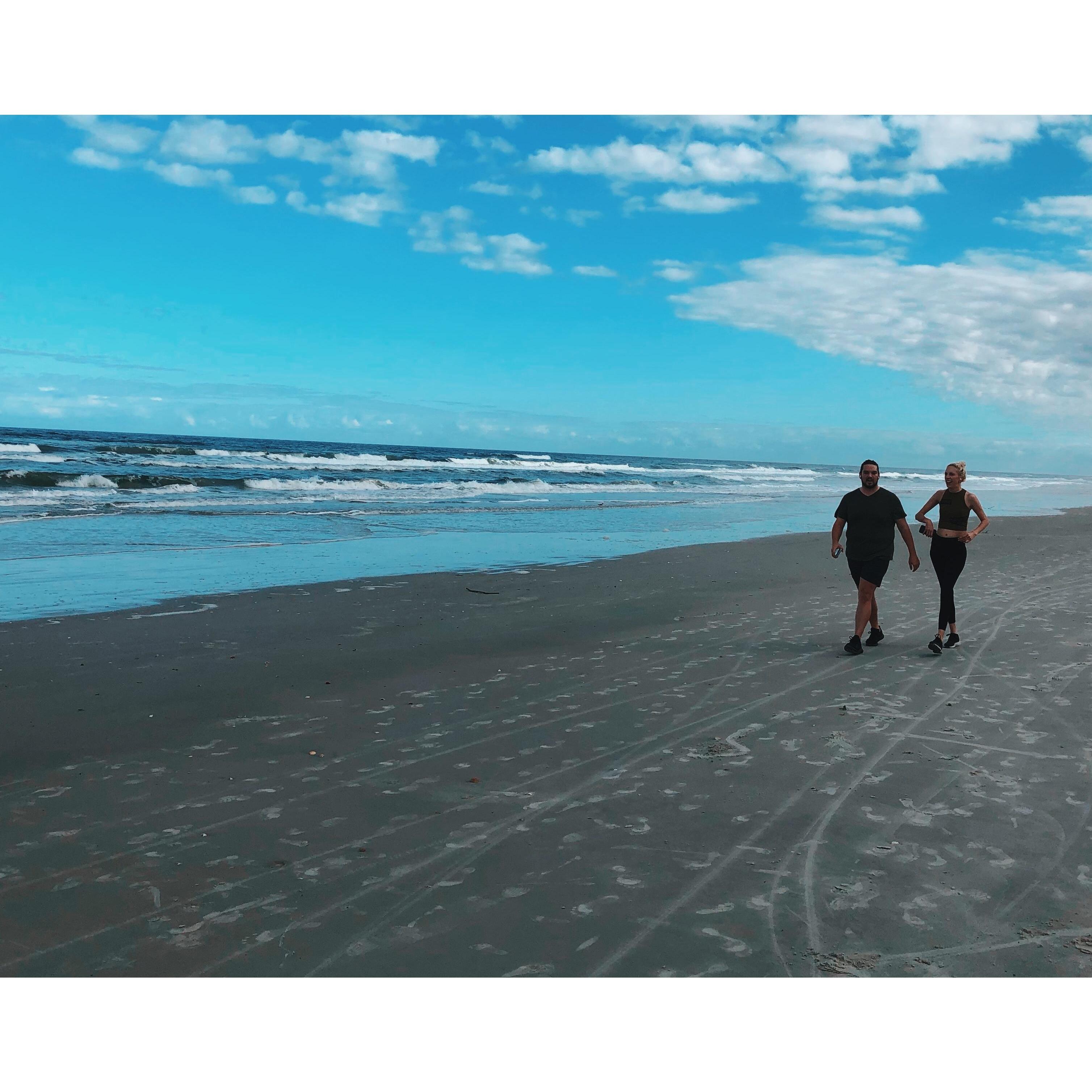 Chandler and Alli love to run on the beach. This is post run.