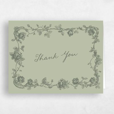Olive Sage, Green Wedding Thank You - Spina Landscape