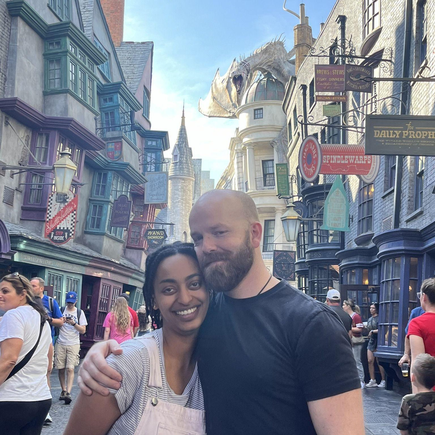 Visiting The Wizarding World of Harry Potter where Sana worked in 2014.