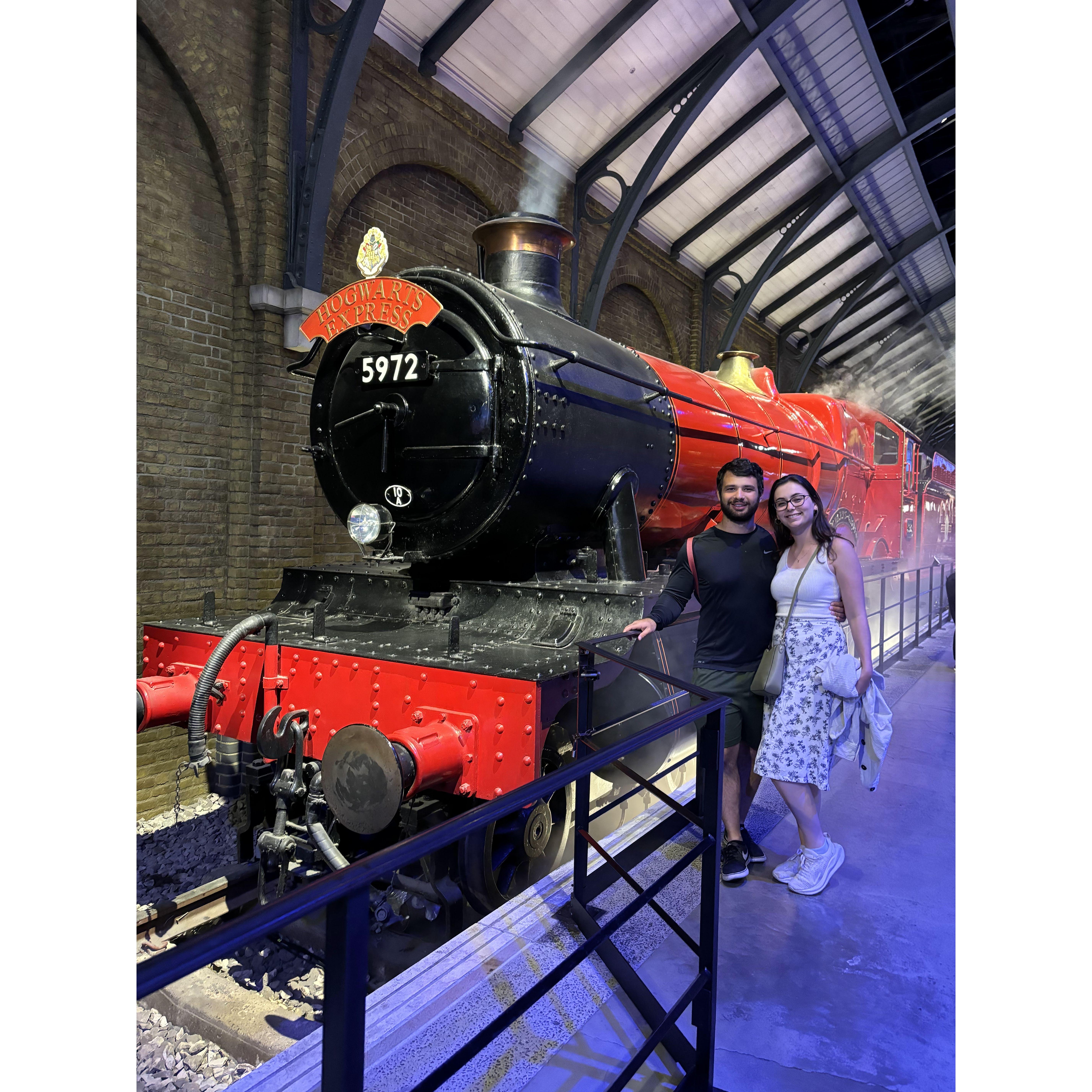 Geeking out over Harry Potter at the studio tour in London.