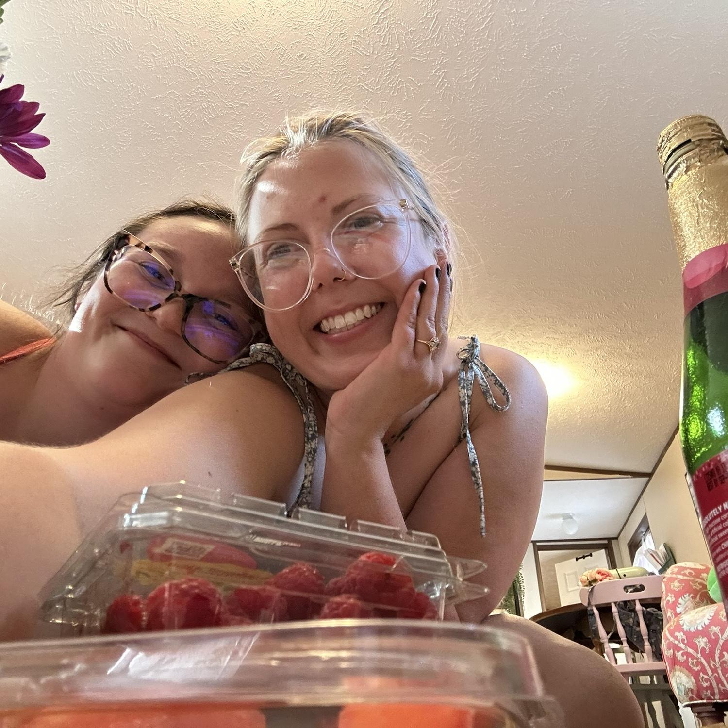 An inside picnic at home where Bean ends up eating most of the cantaloupe and honeydew melon.
