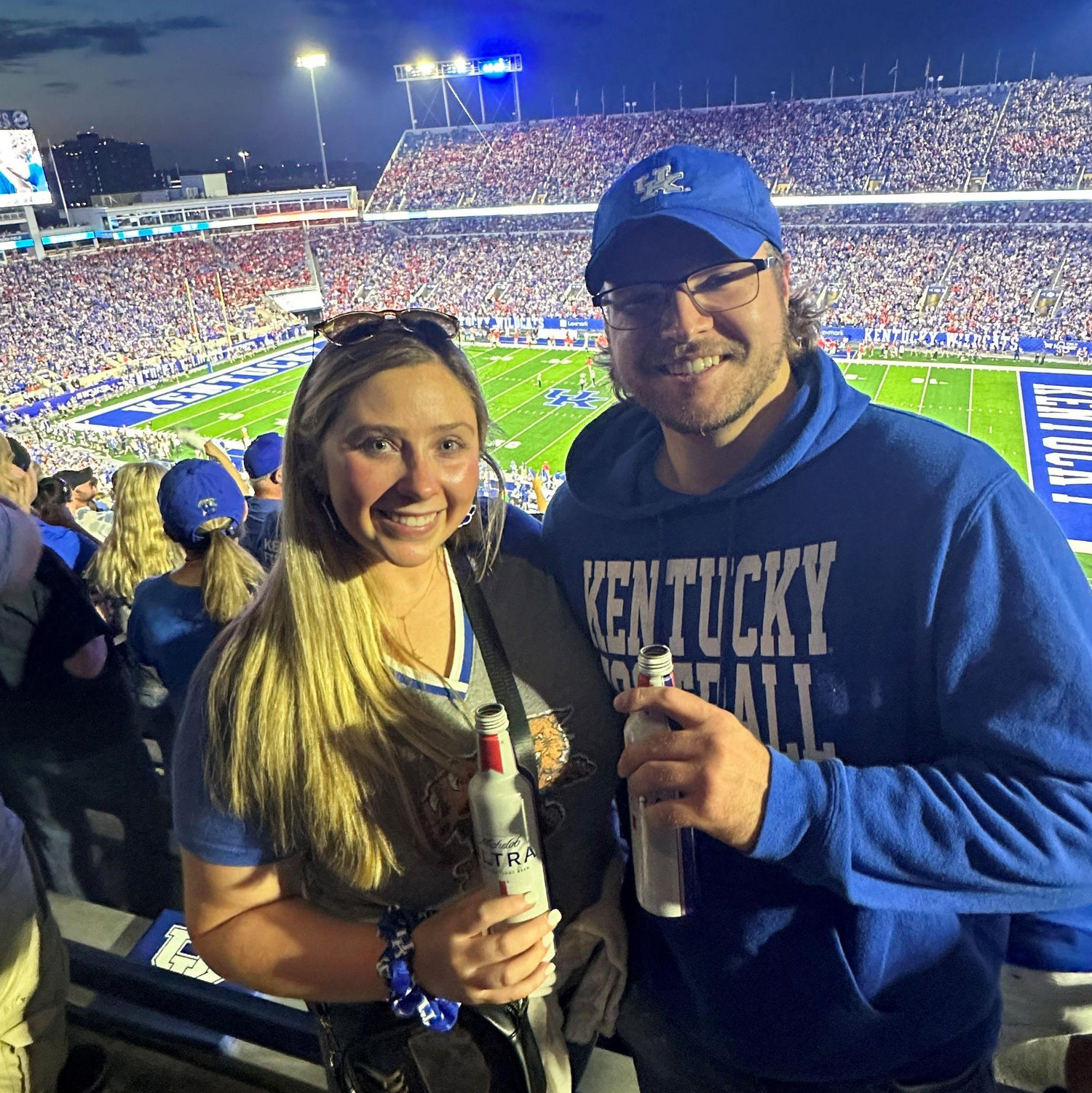 Enjoying one of our favorite activities, cheering on the wildcats!