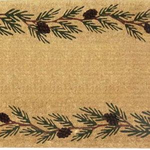 Evergreen Brown 22 in. x 36 in. Coir Plain Door Mat