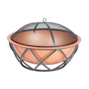 Barzelonia 26 in. Round Steel Fire Pit in Copper