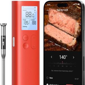 ThermoMaven Smart Bluetooth Wireless Meat Thermometer, 10X Enhanced Sub-1G Signal and Stability, Standalone Display Base, Certified Accuracy ±0.5°F, WiFi Unlimited Range for BBQ, Oven, Smoker, Grill