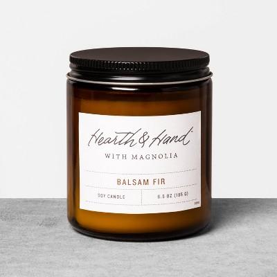 6.5oz Amber Candle Balsam Fir - Hearth & Hand™ with Magnolia