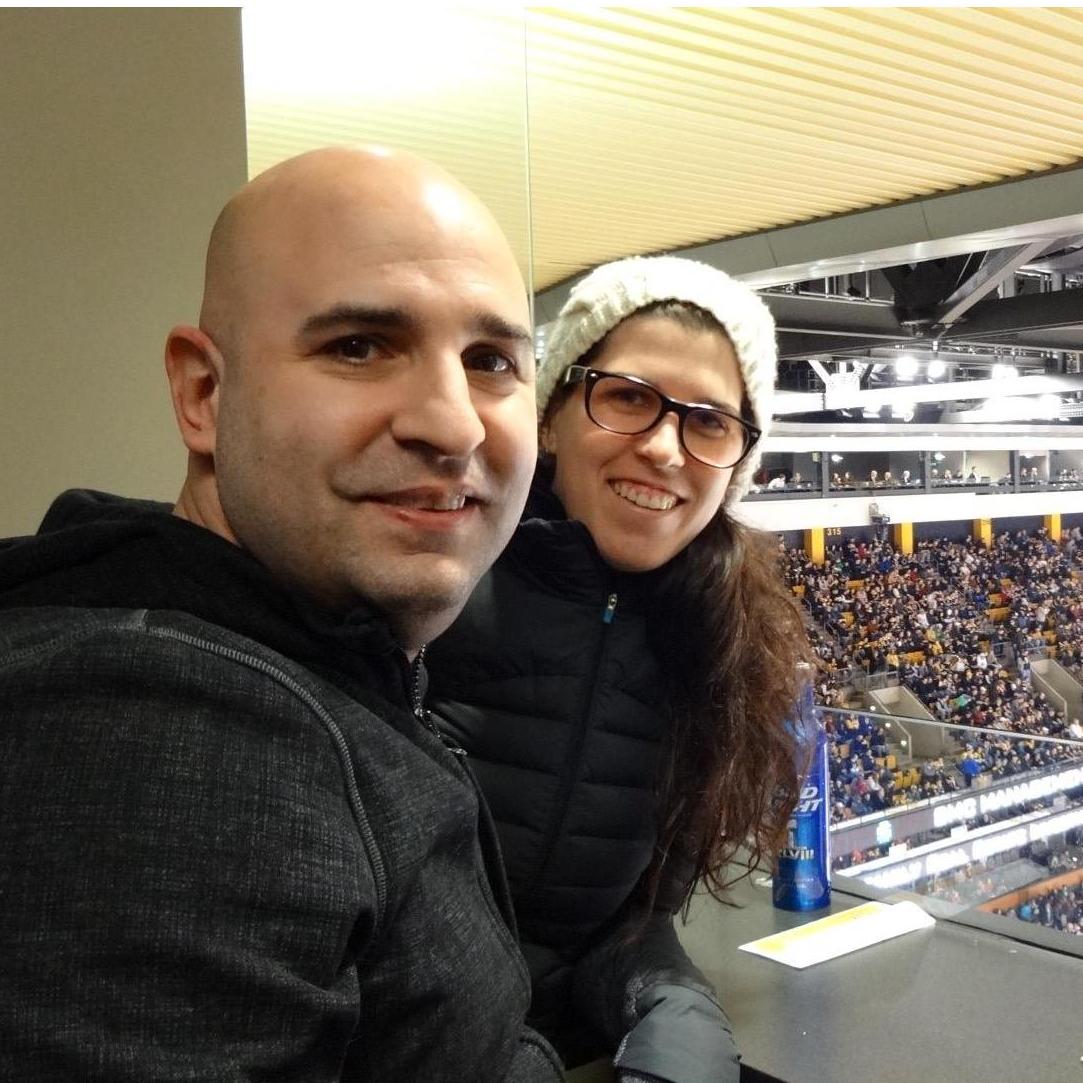 Officially made it One Year, and celebrating the way we started ... with the Bruins Jan 20th, 2014