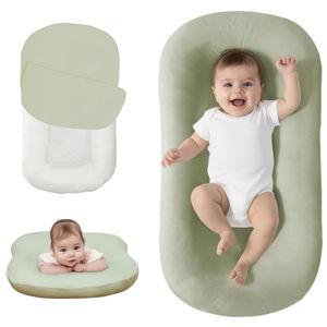Baby Lounger, Bionic Design Baby Lounger for Newborn 0-24 Months, Soft Organic Cotton Breathable Lounger for Infants