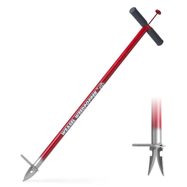 Garden Weasel WeedPopper Step & Twist - Long Handle | Easy Weeding and Puller Stand Up Tool | Dandelion and Crabgrass Remover, Heavy Duty Lawn Care | 95204