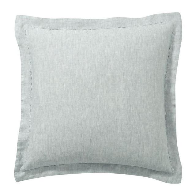 Belgian Flax Linen Sham, Euro, Mineral Blue