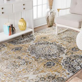 Lita Faded Damask Rug