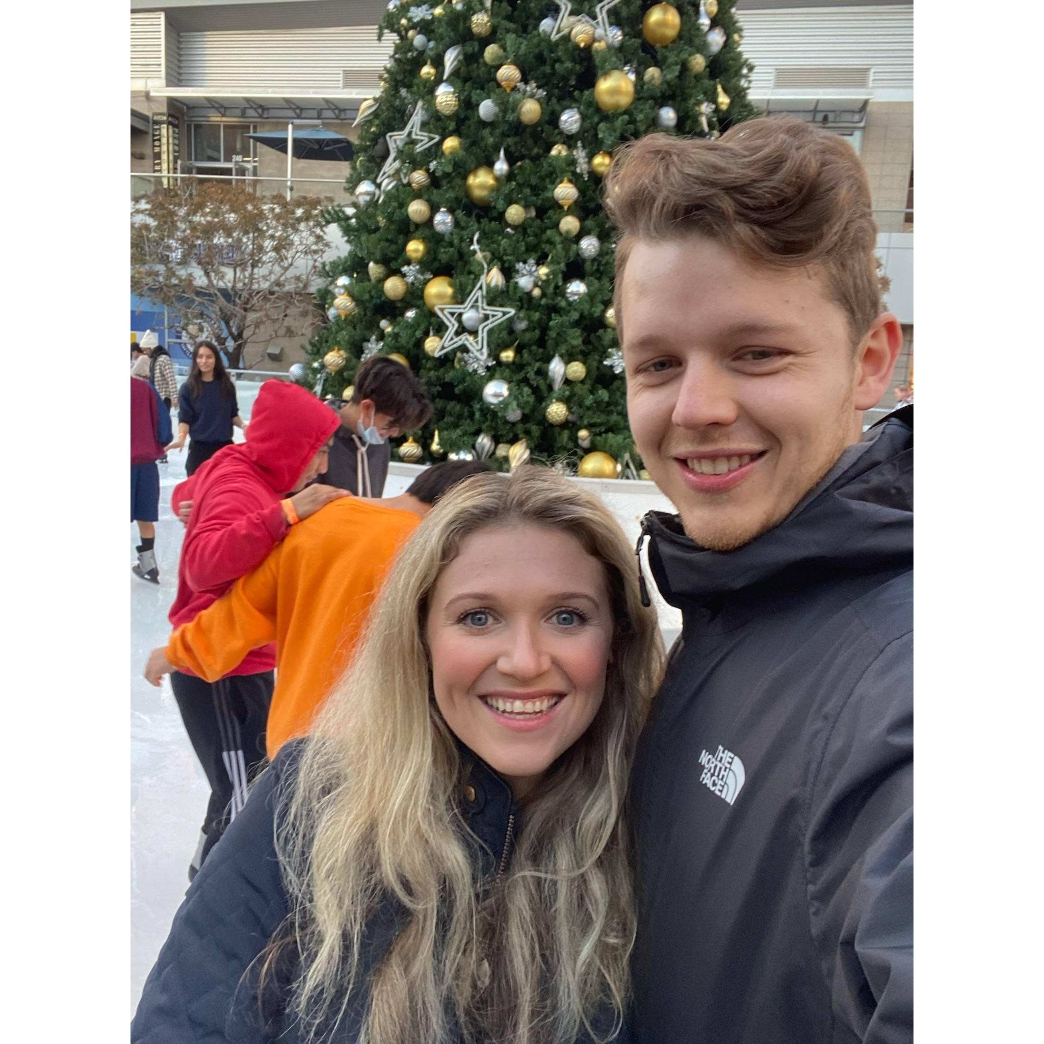 Ice skating in Phoenix over Christmas.