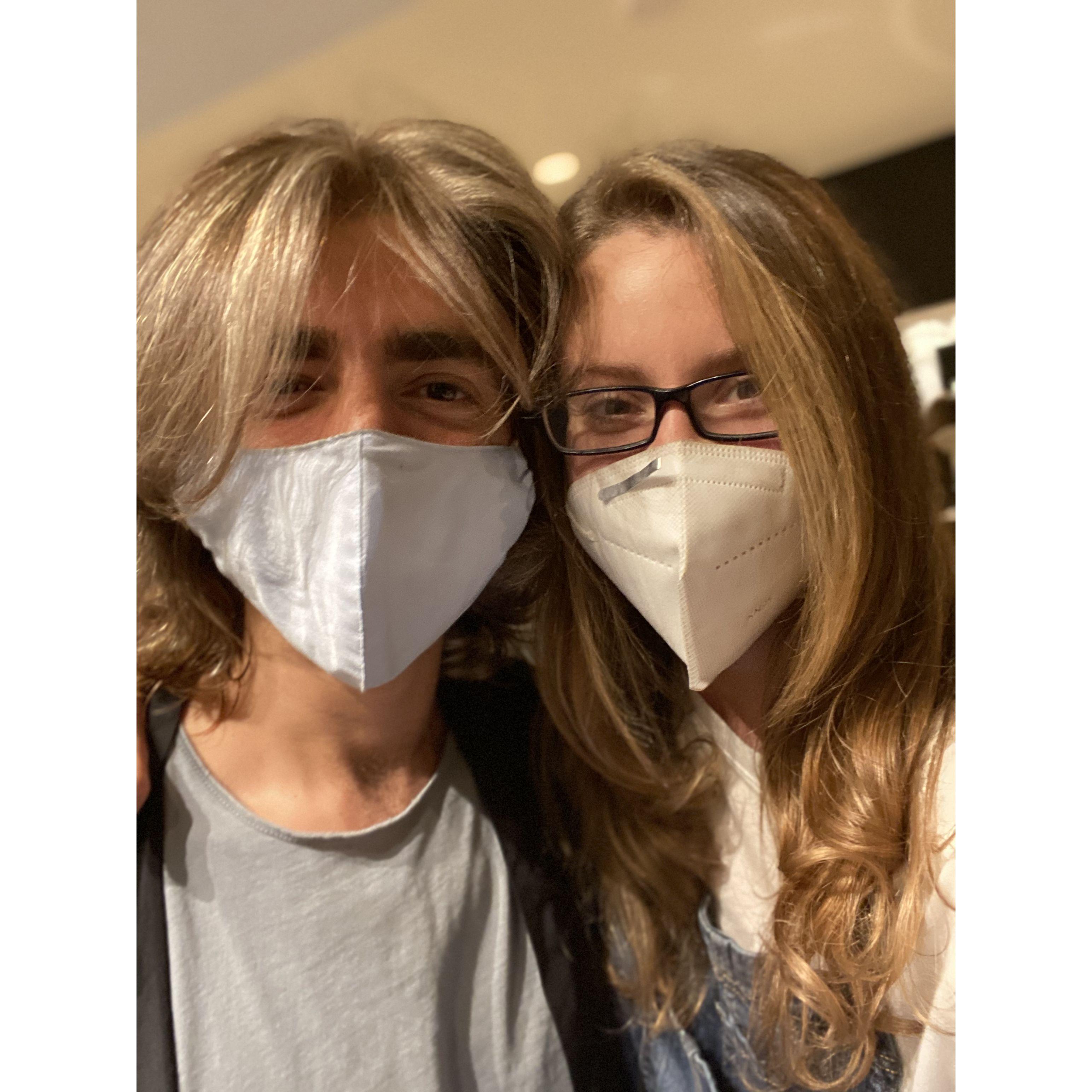 Our first anniversary - we dyed our hair!