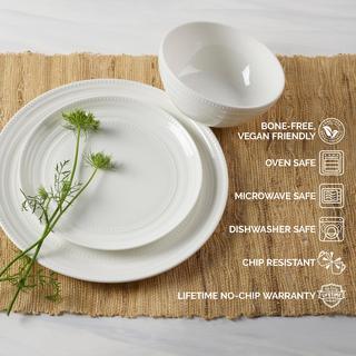 Kamryna 12-Piece Vegan Bone China Dinnerware Set , Service for 4
