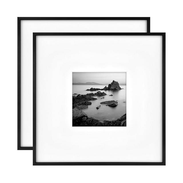MCS Foundry Metal 18x18 matted to 8x8 Black Gallery Wall Frame (2-Pack)
