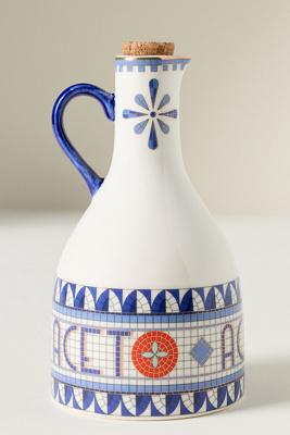The Bistro Tile Stoneware Vinegar Cruet: Italy Edition