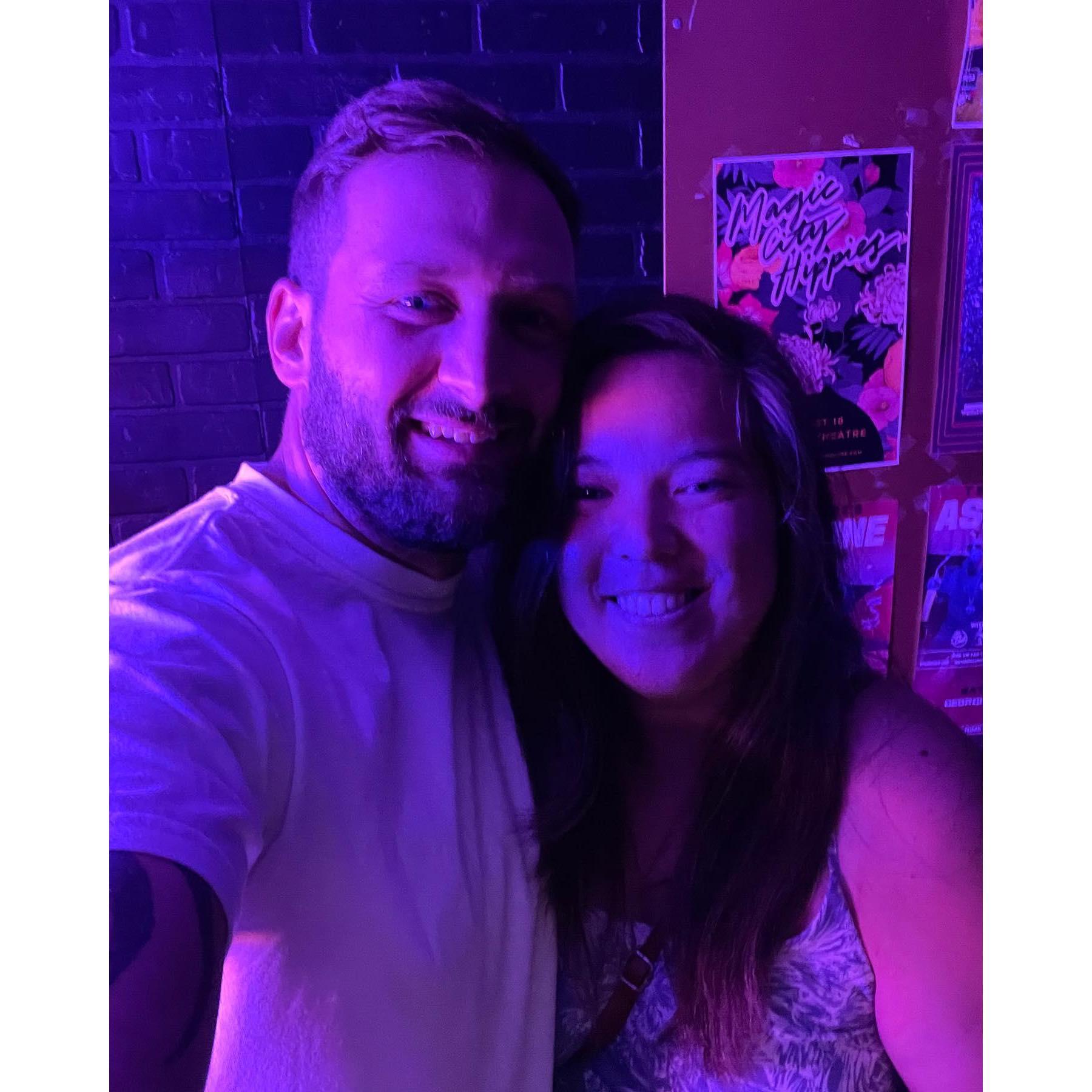 Our first picture together...military brat meets country boy...