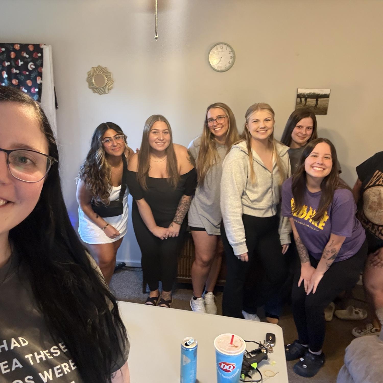 Wedding decor craft night with *almost* all of my girls!