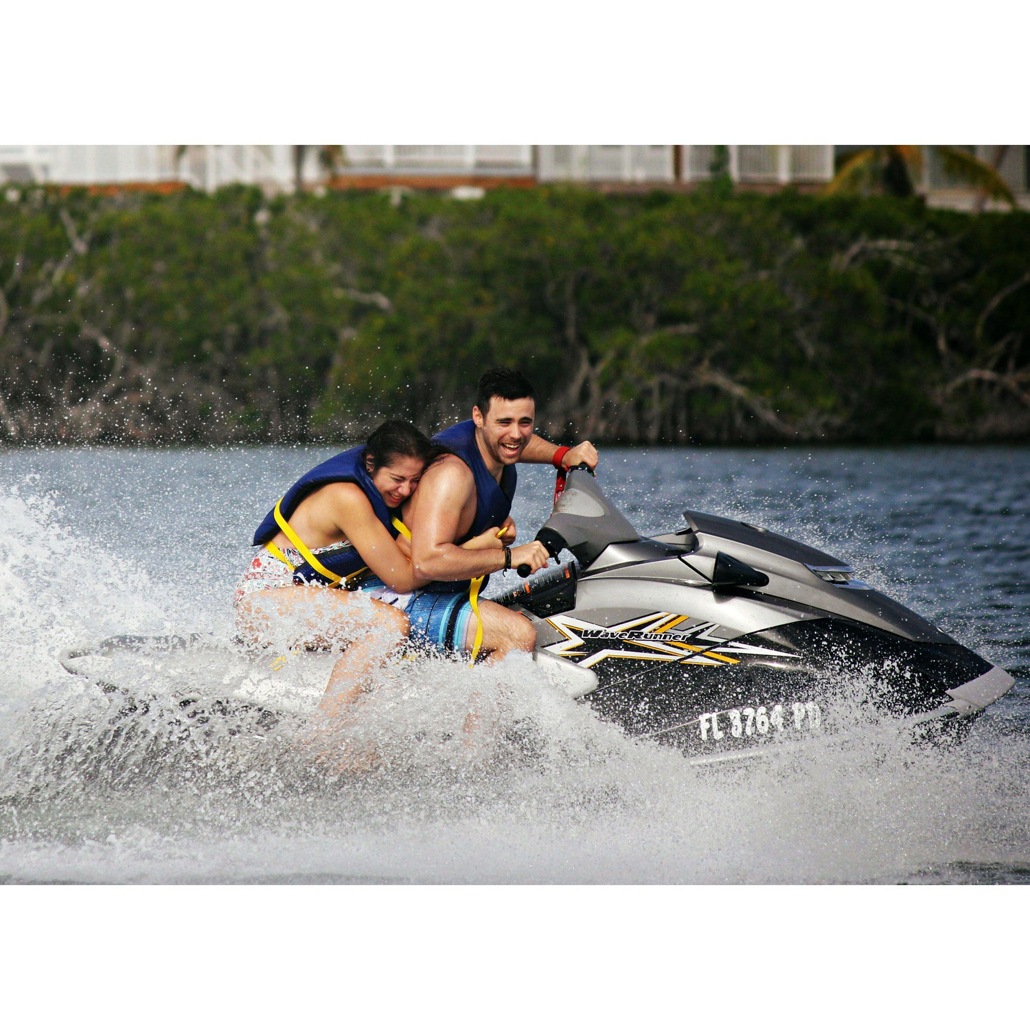 First time on a jet ski together, and it was terrifying. 2016