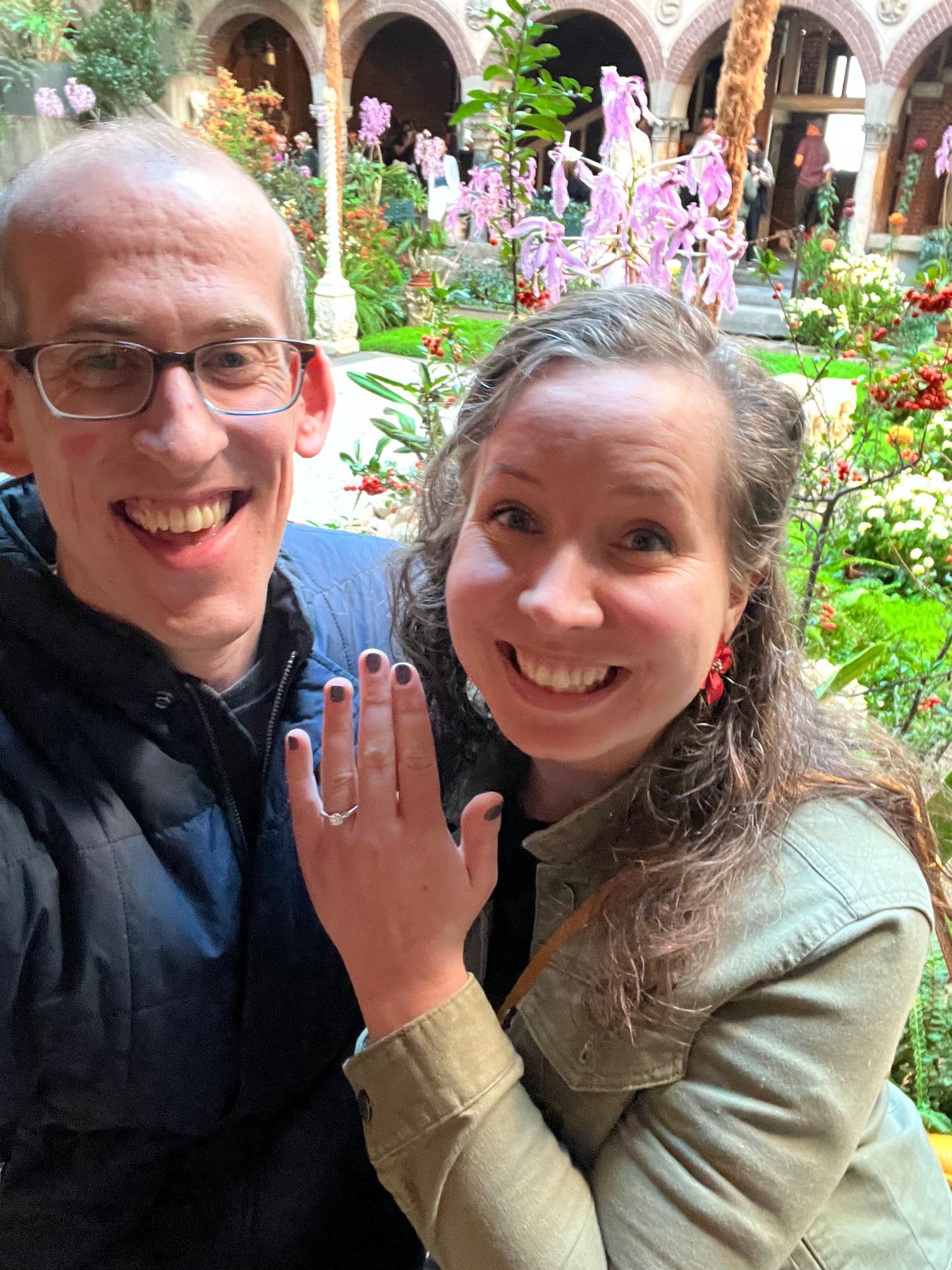 Engagement at the Isabella Stewart Gardner Museum in Boston!