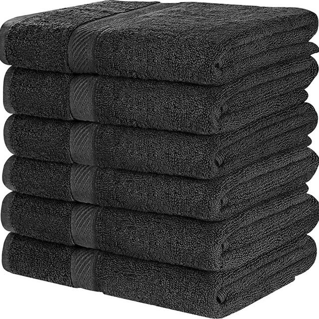 Utopia Towels Cotton Towels, Gray, 24 x 48 Inches Towels for Pool, Spa, and Gym Lightweight and Highly Absorbent Quick Drying Towels, (Pack of 6)