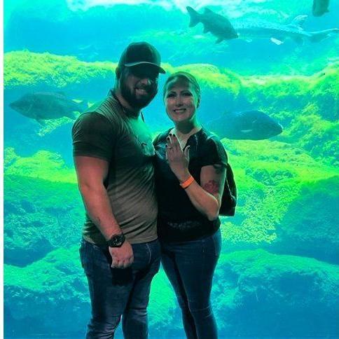 Kellie said yes at the Riverquarium