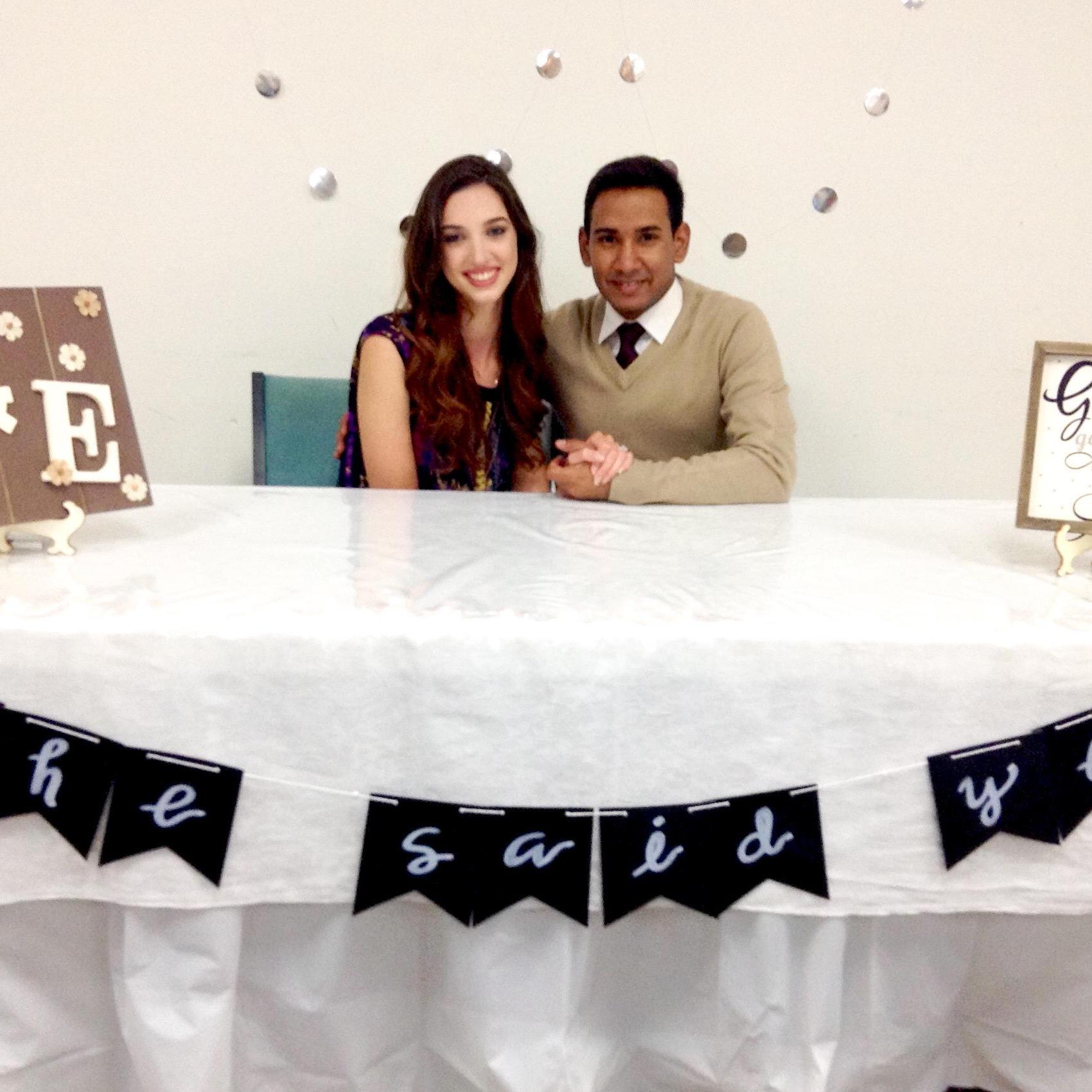 He said Y? Lol! That was taken at our engagement party after the grand proposal!