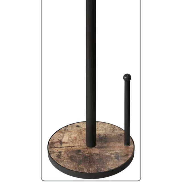 OROPY Paper Towel Holder Countertop with Heavy Duty Wood Base, Farmhouse Paper Towel Roll Stand for Kitchen Counter fits Standard and Jumbo Size Paper Towels (Brown - Easy to Tear)