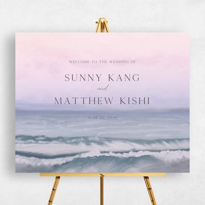 Light Pink Wedding Sign - Clearwater Landscape