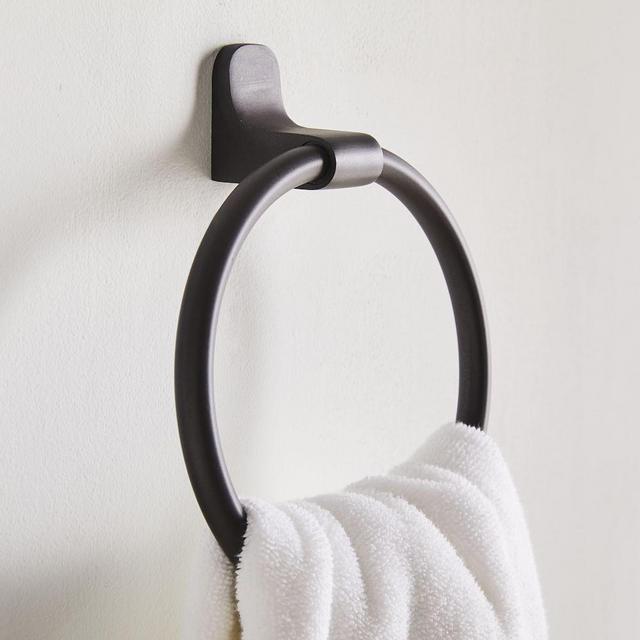 Mid Century Bath Hardware, Towel Ring, Dark Bronze